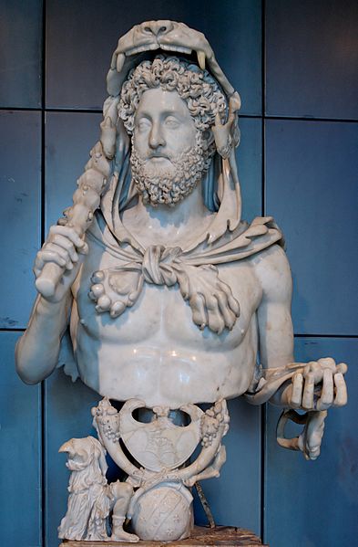 Cómodo, emperador romano, león, cachiporra, Hércules