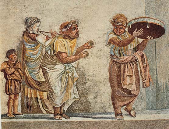 En la comedia romana se incluyo en muchos casos la pantomima